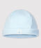 Bonnet bébé en velours de coton biologique bleu TOUDOU