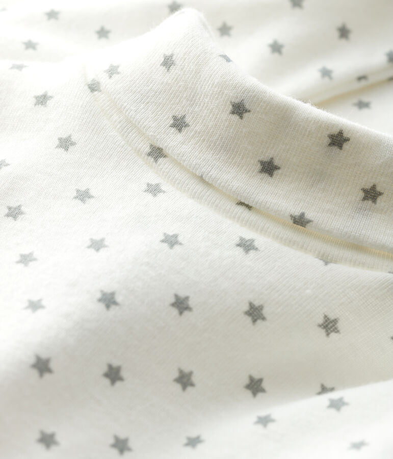 Body manches longues b&eacute;b&eacute; gar&ccedil;on blanc MARSHMALLOW/gris GRIS