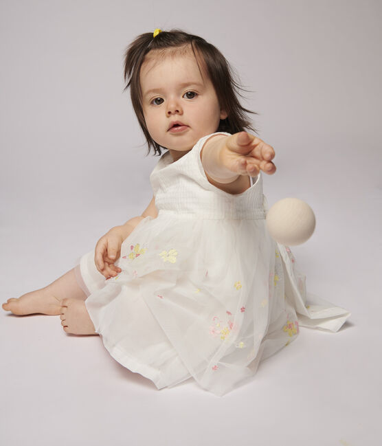 Robe body en coton lin bébé fille | Petit Bateau