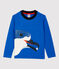 Tee-shirt manches longues en coton enfant garçon bleu RUISSEAU