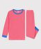 Pyjama rayé milleraies en coton enfant rouge PEPS/blanc MARSHMALLOW