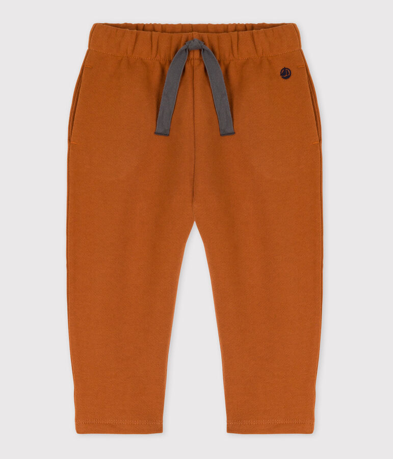 Pantalon b&eacute;b&eacute; en molleton marron ECUREUIL