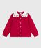 Blouse enfant en popeline de coton manches longues imprimée rouge TERKUIT