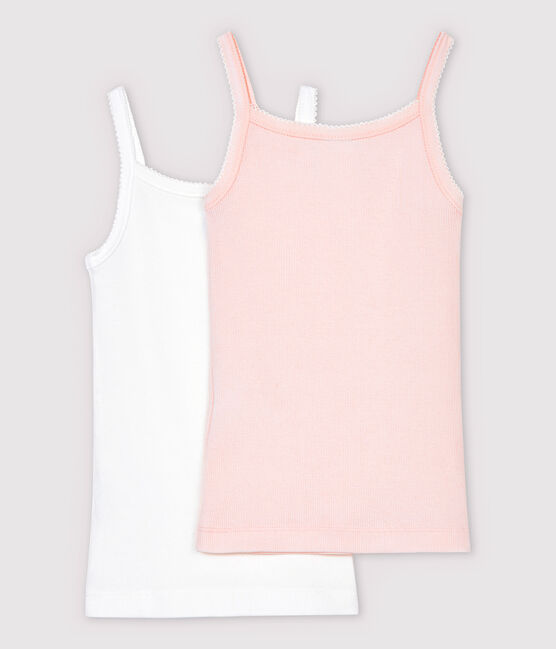 Lot de 2 chemises à bretelles petite fille en coton côtelé variante 1