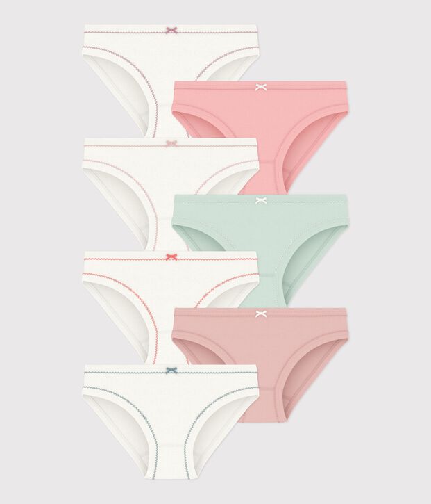 Lot de culottes enfant en coton uni multicouleur