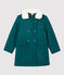 Manteau en drap de laine enfant fille vert PINEDE