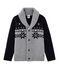 Cardigan tricot enfant garçon gris SUBWAY/bleu SMOKING/ CUIVRE