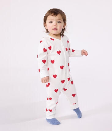 CŒUR_ROUGE - Dors-bien sans pieds cœur bébé en coton