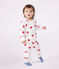 Dors-bien sans pieds cœur bébé en coton blanc MARSHMALLOW/rouge TERKUIT