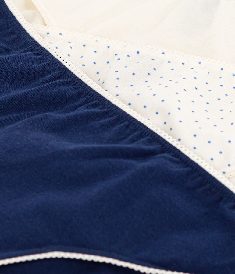 Lot de 3 culottes &agrave; pois en coton et &eacute;lasthanne fille variante 1