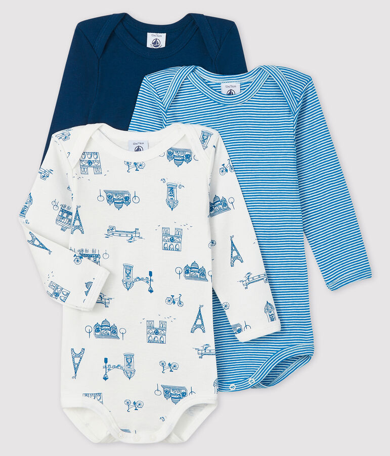 Lot de 3 bodies manches longues b&eacute;b&eacute; gar&ccedil;on variante 1