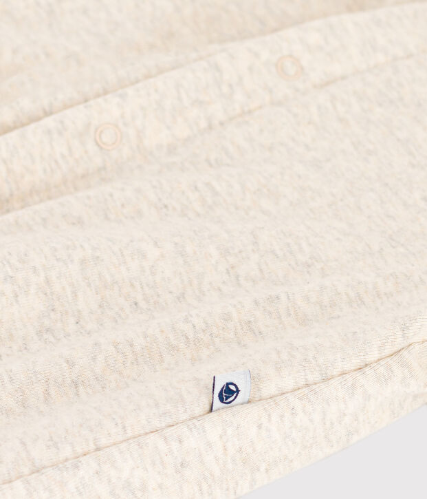 Combinaison longue ouatin&eacute;e &agrave; capuche en coton b&eacute;b&eacute; beige