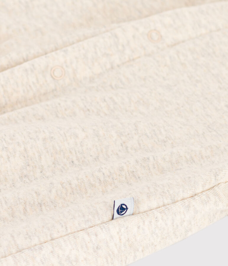 Combinaison longue ouatin&eacute;e &agrave; capuche en coton b&eacute;b&eacute; beige MONTELIMAR CHINE
