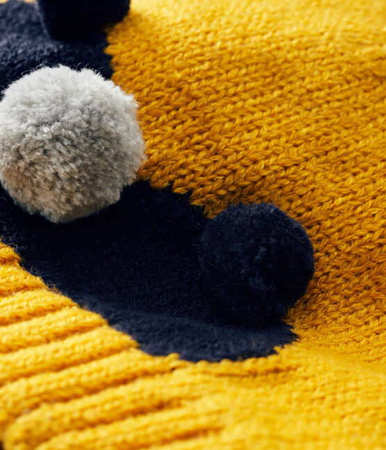 Bonnet bébé garçon doublé polaire jaune BOUDOR