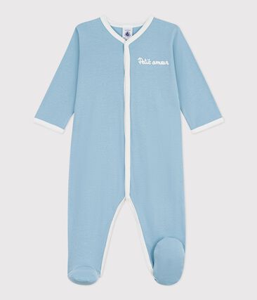 Pyjama bébé en coton uni
