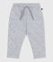 Pantalon bébé en coton épais uni gris FUMEE CHINE