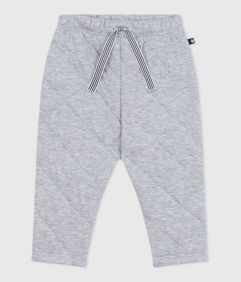Pantalon b&eacute;b&eacute; en coton &eacute;pais uni gris