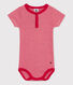 Body manches courtes bébé rayé milleraies en coton