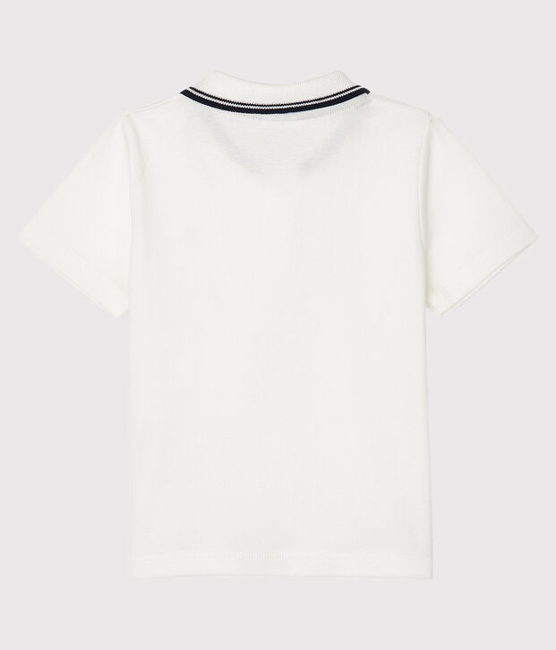 Polo manches courtes b&eacute;b&eacute; gar&ccedil;on blanc