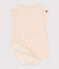 Robe bébé en coton à manches courtes et body intégré orange AVALANCHE/ ABRICOT