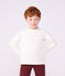 Tee-shirt enfant manches longues en coton uni blanc