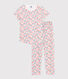 Pyjama enfant en coton manches courtes et jambes longues imprimé