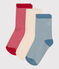 3 paires de chaussettes en coton rayures enfant variante 1