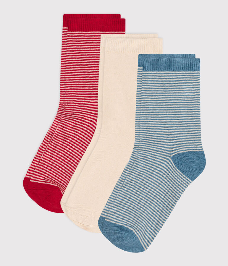 3 paires de chaussettes en coton rayures enfant variante 1