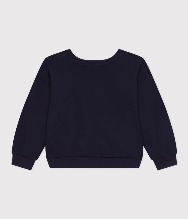 Sweatshirt en molleton enfant gar&ccedil;on bleu marine