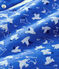 Combinaison longue oiseaux bébé en tubique matelassé en coton biologique bleu COOL/écru MULTICO