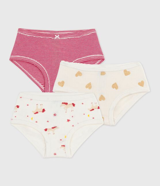 Lot de culottes enfant en coton taille haute imprimé variante 1