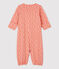 Combinaison bébé en coton biologique rose PAPAYE/ MARSHMALLOW