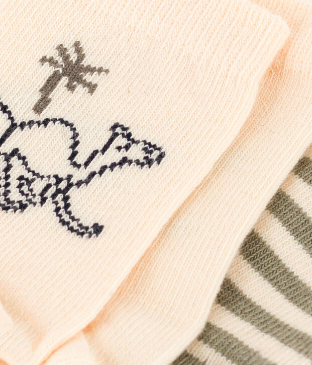 Lot de 2 paires de chaussettes dromadaires en jersey de coton b&eacute;b&eacute; multicouleur