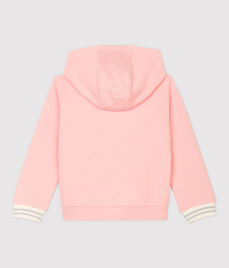 Sweatshirt &agrave; capuche en molleton enfant fille rose MINOIS