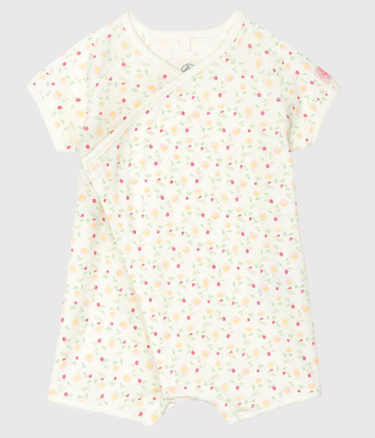 Combicourt b&eacute;b&eacute; mixte en c&ocirc;te blanc/multicouleur