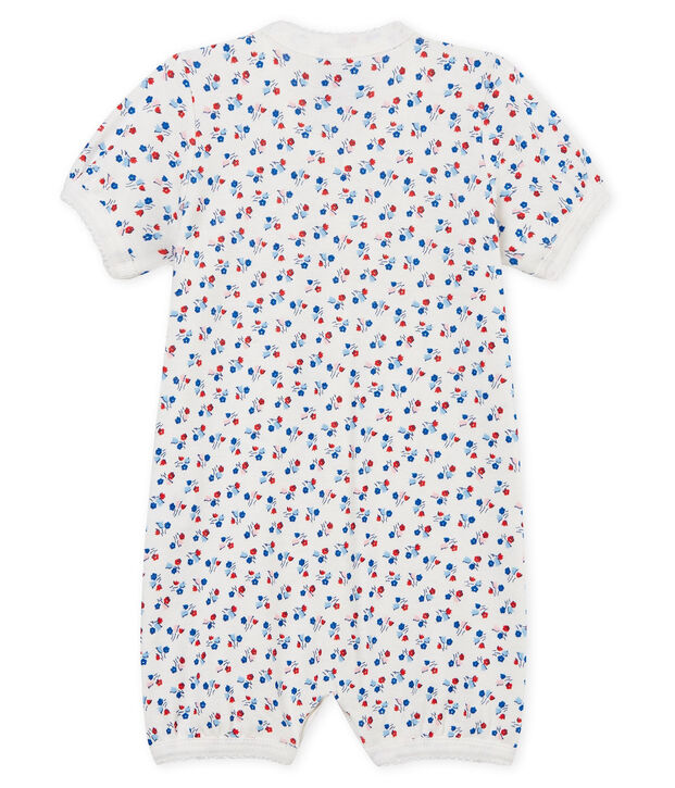 Combicourt b&eacute;b&eacute; fille en c&ocirc;te blanc/multicouleur