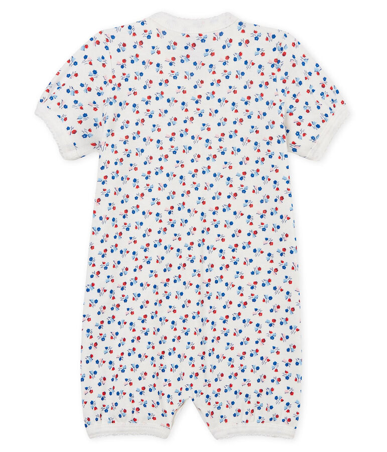 Combicourt b&eacute;b&eacute; fille en c&ocirc;te blanc/multicouleur