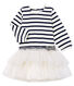 Robe manches longues bébé fille rayée