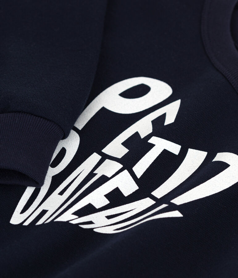 Sweatshirt en molleton enfant fille bleu SMOKING