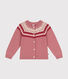 Cardigan jacquard laine et coton enfant fille