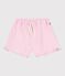 Short enfant en coton uni rose