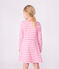 Robe enfant manches longues en coton rose BOUDOIR/ MILK