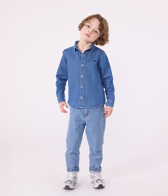 Chemise en denim léger enfant garçon DENIM CLAIR A0BBD01 Petit