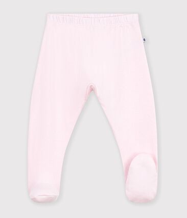 Pantalon à pied naissance en coton uni