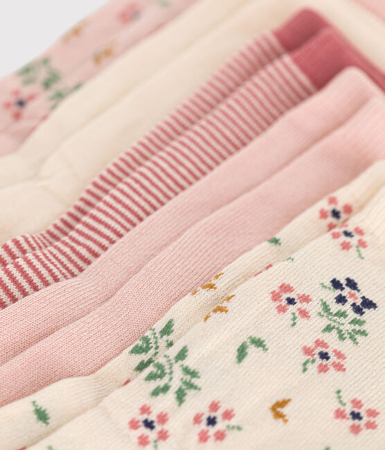 5 paires de chaussettes en coton fleurs enfant variante 1