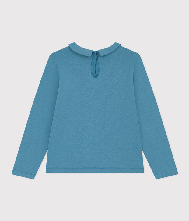 Blouse en coton enfant fille bleu