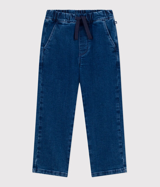 Pantalon enfant en denim vert BRUT MOYEN