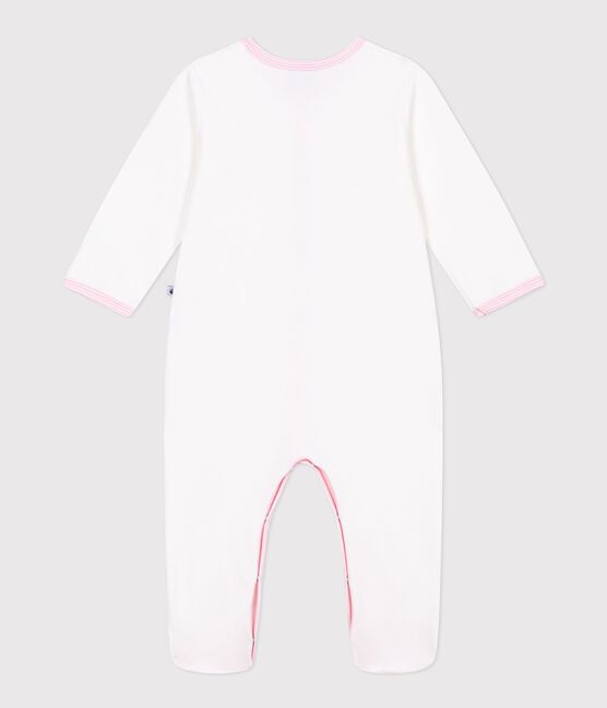 Pyjama bébé en velours uni blanc MARSHMALLOW