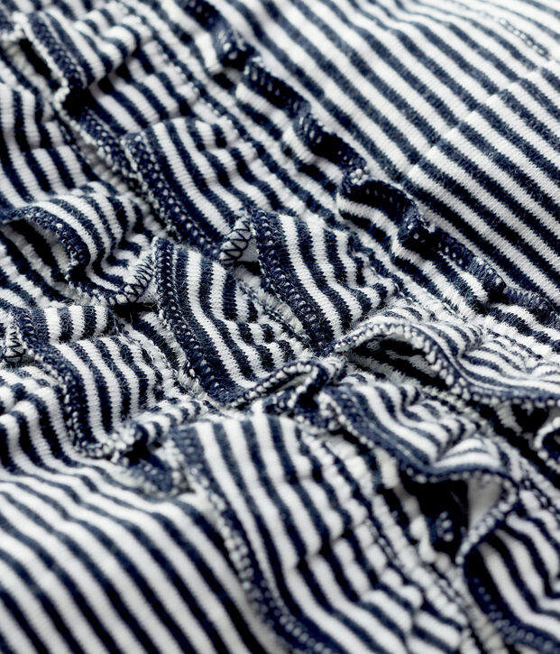 Legging en coton b&eacute;b&eacute;. bleu/blanc