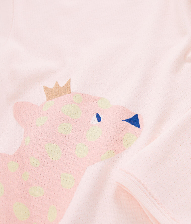 Pyjama petite fille en c&ocirc;te rose